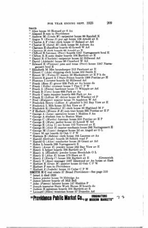 1923 Cranston City Directory